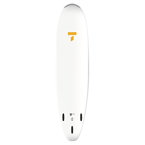 TAHE 7'6 Mini Longboard Surfboard, Yellow