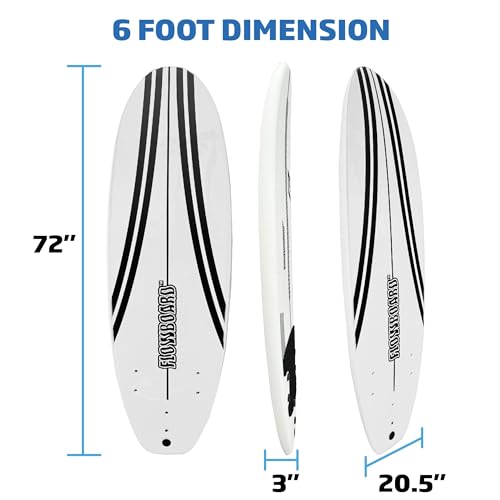 6' Softboard Surfboard with Fins, Leash, and Stringers