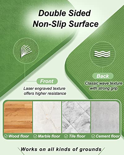 Eco-Friendly Yoga Mat for Large Workouts - Green