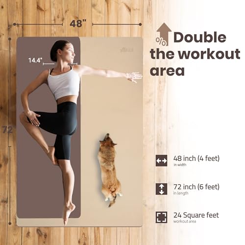 Gogokiwi Large Yoga Mat for Home Gym Exercises