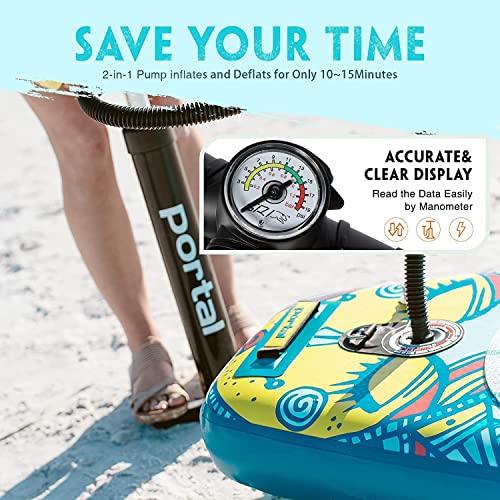 10ft Sun Pattern Inflatable Paddle Board Set