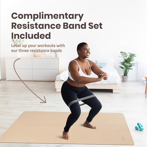 Gogokiwi Large Yoga Mat for Home Gym Exercises