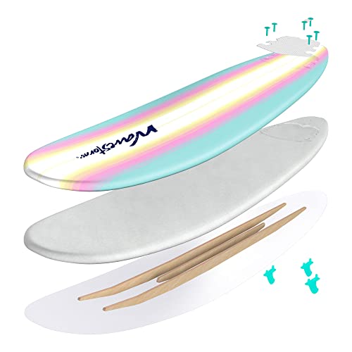 8ft Soft Top Foam Surfboard Set for All Levels