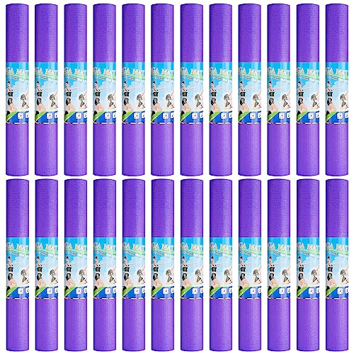 Bulk 24 Pcs Non-Slip Yoga Mats, Purple Color