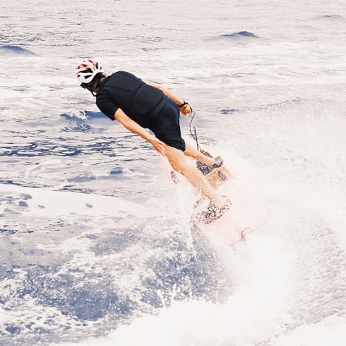 Adult Electric Surfboard: Rechargeable, 55KM/H Speed, Black-Fiber