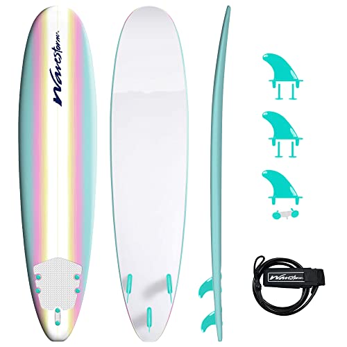 8ft WAVESTORM Soft Top Foam Surfboard for All Levels