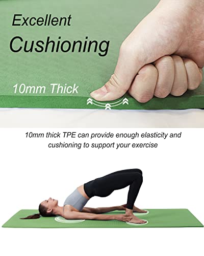 Eco-Friendly Yoga Mat for Large Workouts - Green