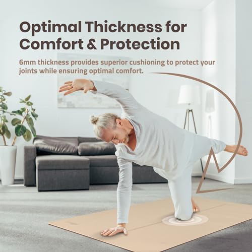 Gogokiwi Large Yoga Mat for Home Gym Exercises