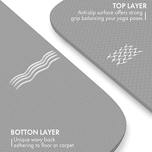 FrenzyBird Large Eco-Friendly Yoga Mat for Exercise