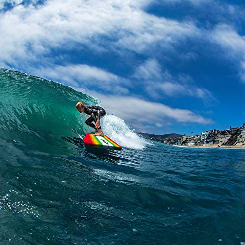 Wavestorm 8ft Foam Wax Free Surfboard, Multicolor