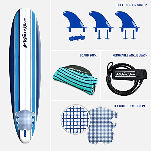 8' Wave Storm Soft Top Foam Beginner Surfboard Set