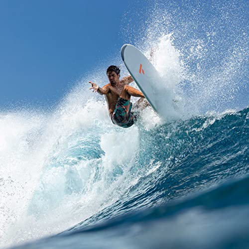 TAHE 7'6 Mini Longboard Surfboard, Yellow