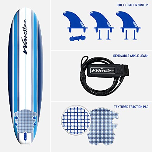 Soft Top 7ft Surfboard Complete Set for Beginners