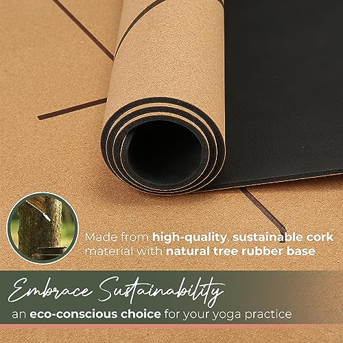 Eco-Friendly Cork Yoga Mat | Extra Support, Alignment Guidance