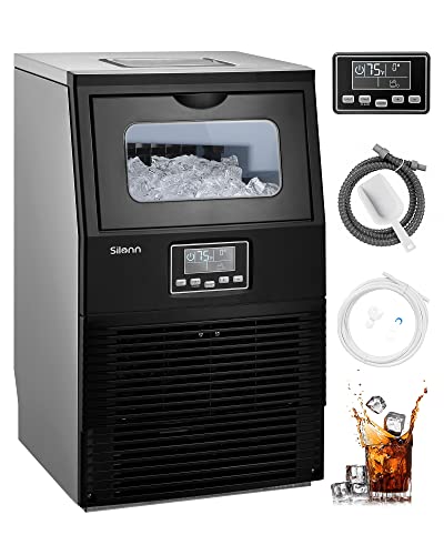 Silonn Commercial Ice Maker Machine, 84LBS/24H, Stainless Steel