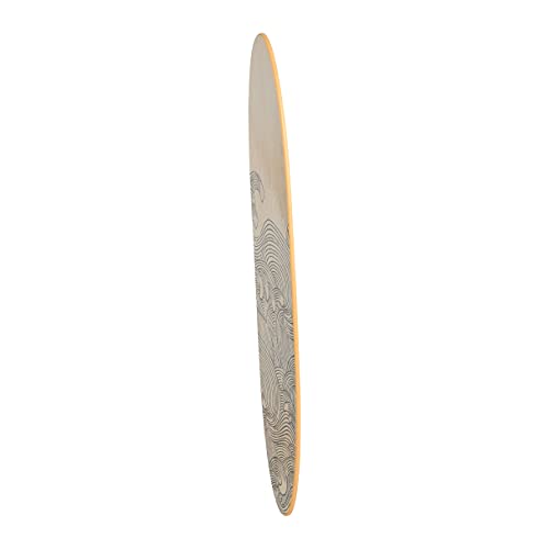 Coastal Surfboard Wall Decor with Contemporary Wave Design