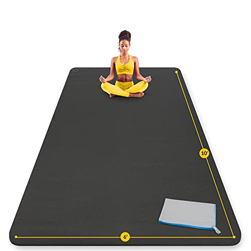 Premium XL Yoga Mat - 10 x 6 ft
