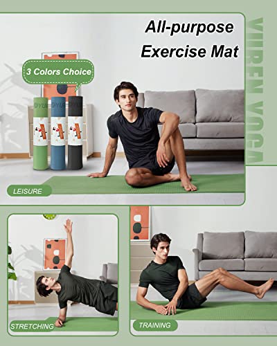 Eco-Friendly Yoga Mat for Large Workouts - Green