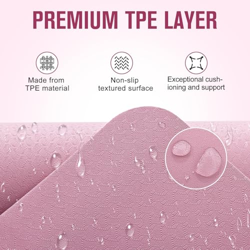 UMINEUX Extra Thick Non Slip Yoga Mat Set