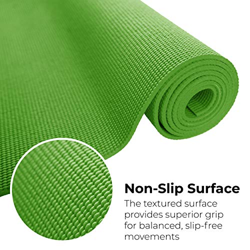 20-Pack Non-Slip Yoga Mats for Fitness and Stretching