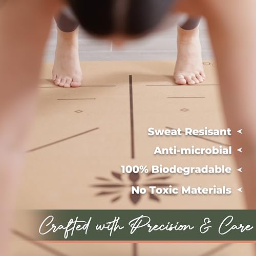 Eco-Friendly Cork Yoga Mat | Extra Support, Alignment Guidance