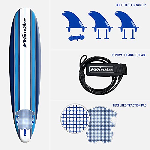 8ft Wavestorm Foam Soft Top Surfboard for All Ages