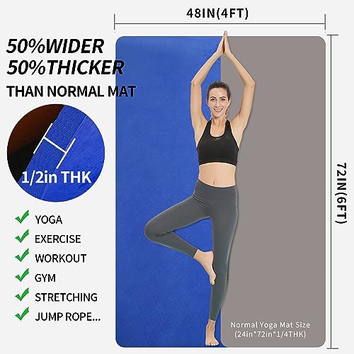 Extra Thick Non-Slip TPE Yoga Mat for Home Gym