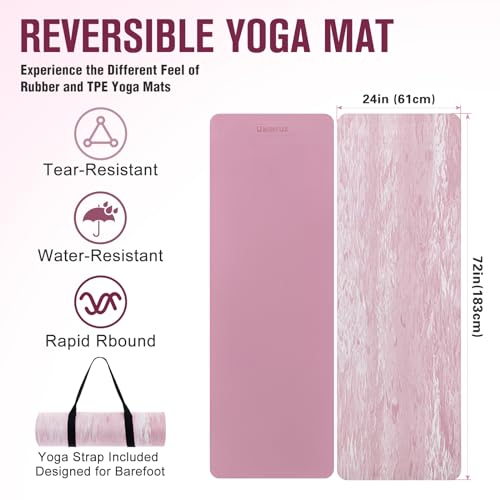 UMINEUX Extra Thick Non Slip Yoga Mat Set