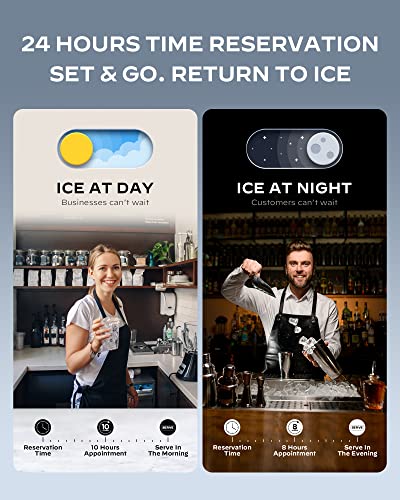 Silonn Commercial Ice Maker Machine, 84LBS/24H, Stainless Steel