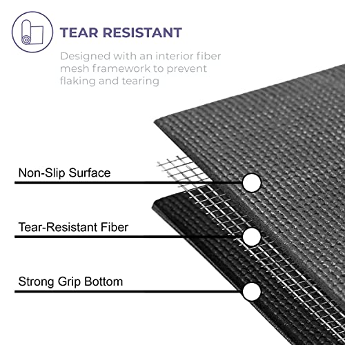 Premium 6-Pack Sunshine Yoga Mats, Extra Long