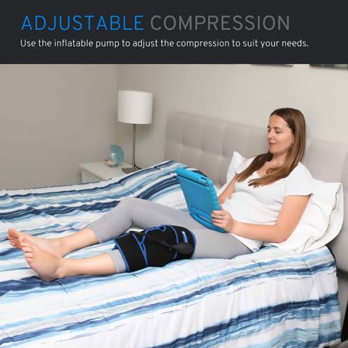 Knee Ice Wrap with Compression and Gel Packs