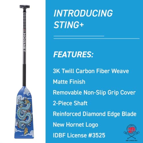 Dragon Boat Paddle - Blue Dragon - Carbon Fiber
