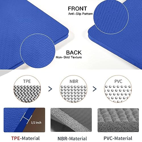 Extra Thick Non-Slip TPE Yoga Mat for Home Gym