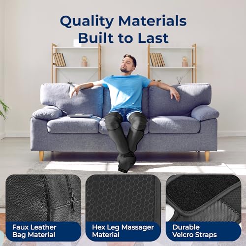 SereneLife Air Compression Leg Massager with Heat & Ice