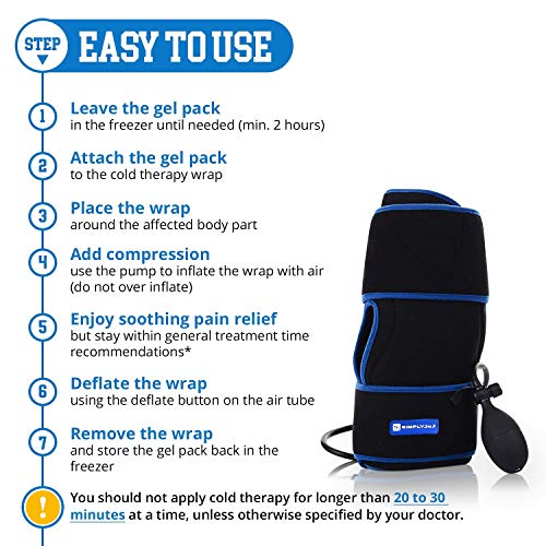 Knee Ice Wrap with Compression and Gel Packs