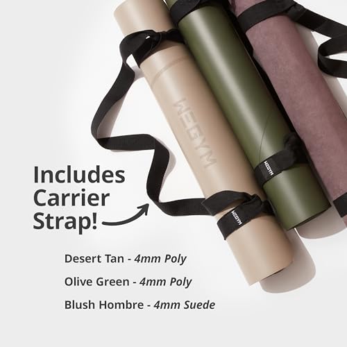 Premium Yoga Mat: 4mm Rose Hombre, Anti-Slip, Cushioned