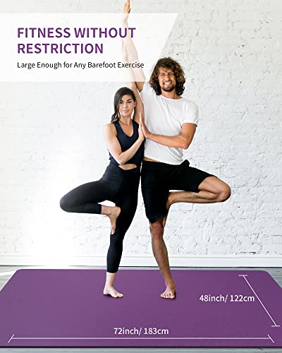CAMBIVO Large Workout Yoga Mat for Men and Women