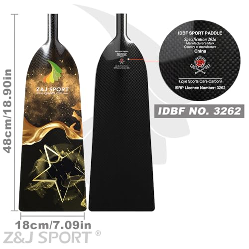 Z&J SPORT Adjustable Dragon Boat Carbon Fiber Paddle