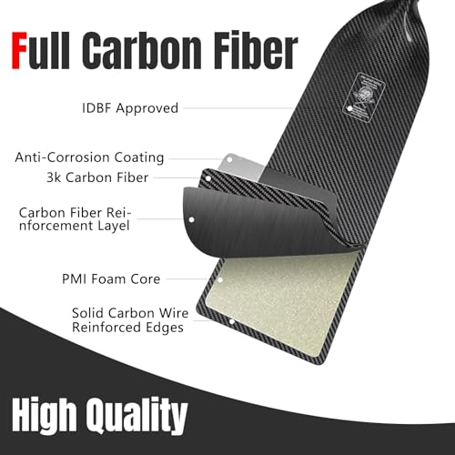 Dragon Boat Paddle: Lightweight, Adjustable Carbon Fiber, IDBF Approved