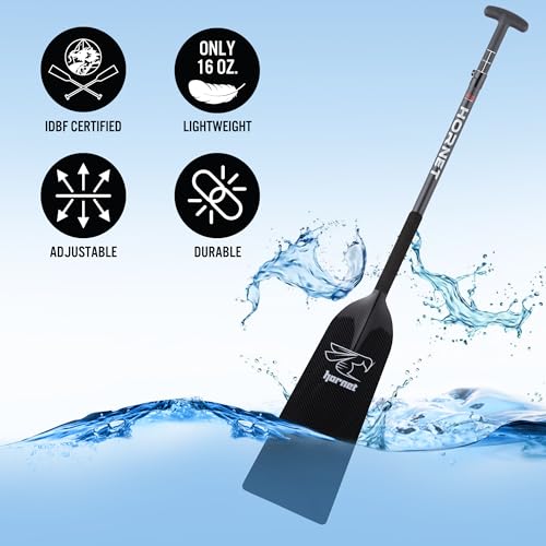 Black Glossy Dragon Boat Paddle - Carbon Fiber