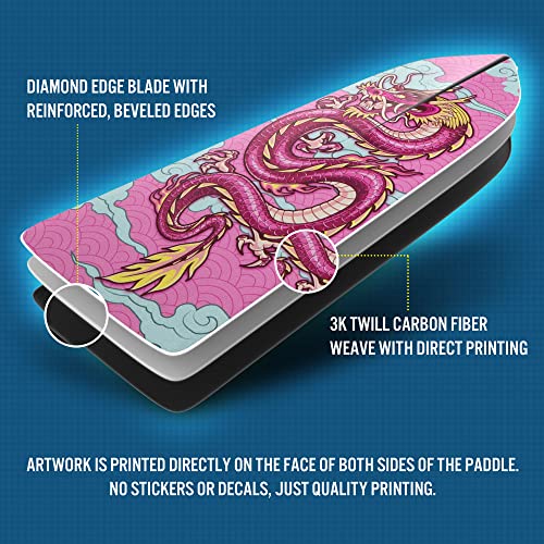 Adjustable Pink Dragon Boat Paddle - Carbon Fiber
