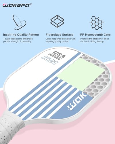 Set of 4 Fiberglass Pickleball Paddles with Carry Bag