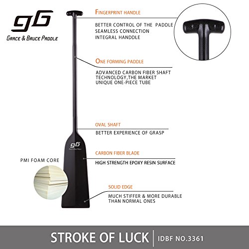 IDBF Approved Carbon Fiber Dragon Boat Paddle with Bag