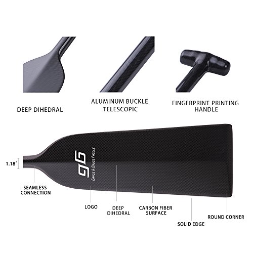 IDBF Approved Carbon Fiber Dragon Boat Paddle with Bag