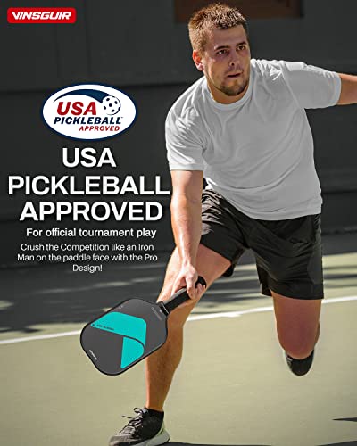 VINSGUIR Graphite Carbon Fiber Pickleball Paddle, USA Approved