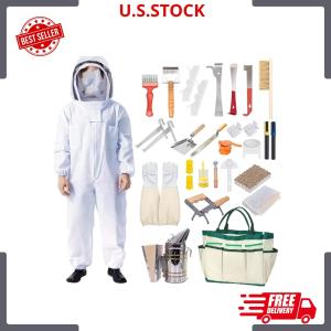 31-Pc Beekeeping Kit with Suit and Smoker
