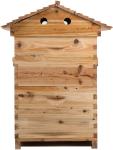 7 Plastic Beehive Frames with Wooden Brood Boxes
