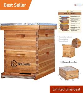 Complete 10-Frame Beeswax Beehive Kit for Beginners