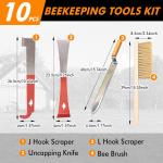 9-Piece Beekeeping Tools Kit with Smoker and Tote