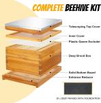 10 Frame Bee Hive Starter Kit with Supplies